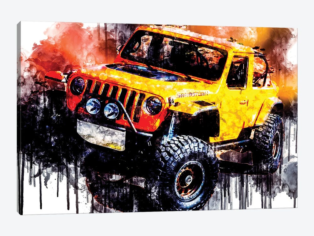 Car 2018 Jeep Sandstorm Concept by Sissy Angelastro 1-piece Canvas Artwork