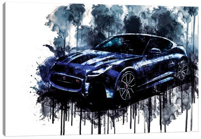 Car 2018 Jaguar F Type SVR Graphic Pack Coupe Canvas Art Print