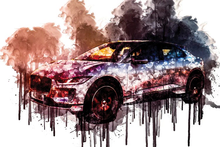 Car 2018 Jaguar I-Pace EV400 AWD S by Sissy Angelastro wall art