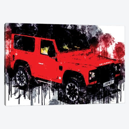 Car 2018 Land Rover Defender 90 Works V8 Canvas Print #SSY216} by Sissy Angelastro Canvas Art Print
