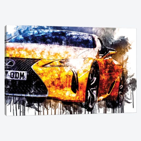Car 2018 Lexus LC 500 Canvas Print #SSY217} by Sissy Angelastro Art Print