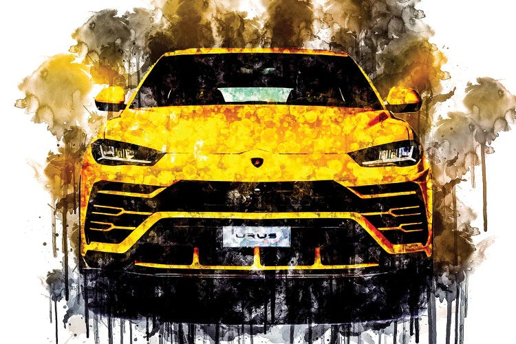 Car 2018 Lamborghini Urus by Sissy Angelastro wall art