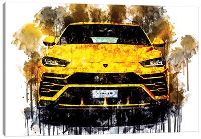 Car 2018 Lamborghini Urus Canvas Art Print - Sissy Angelastro