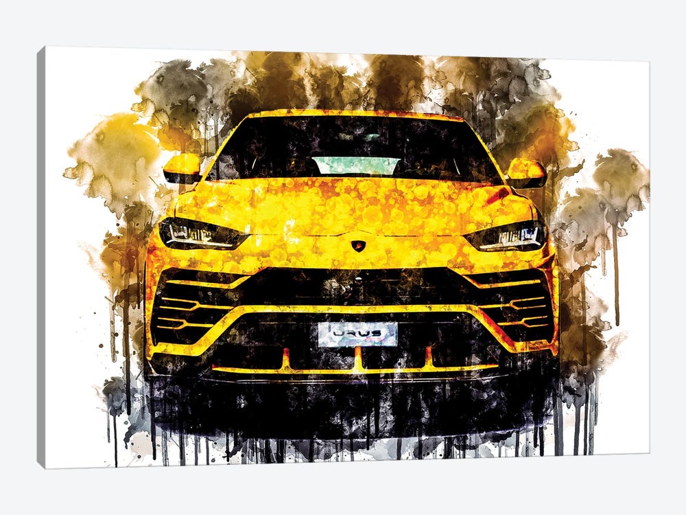 Car 2018 Lamborghini Urus by Sissy Angelastro 1-piece Canvas Art