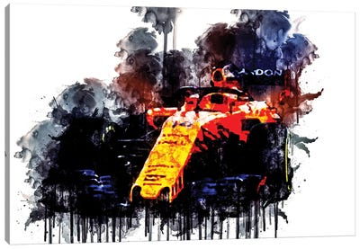 Car 2018 McLaren MCL33 F1 Formula I Canvas Art Print - Sissy Angelastro