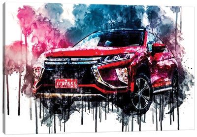 Car 2018 Mitsubishi Eclipse Cross Exceed Canvas Art Print