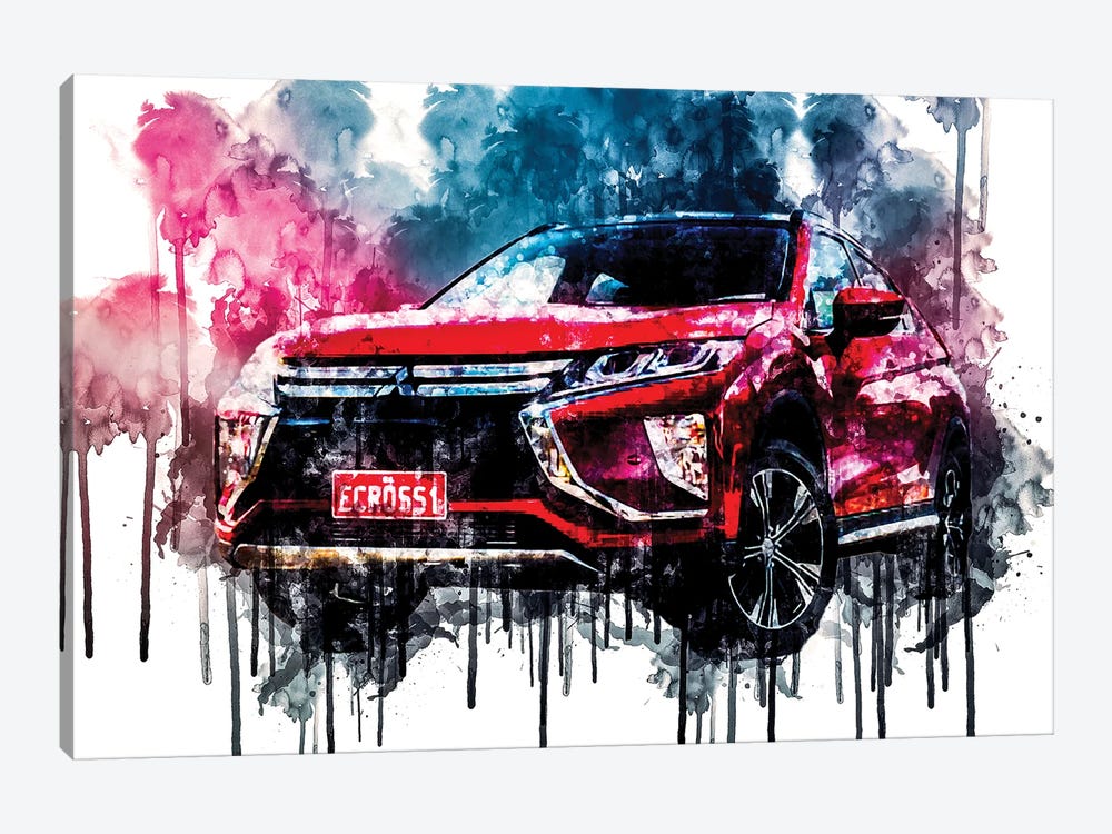 Car 2018 Mitsubishi Eclipse Cross Exceed by Sissy Angelastro 1-piece Canvas Artwork