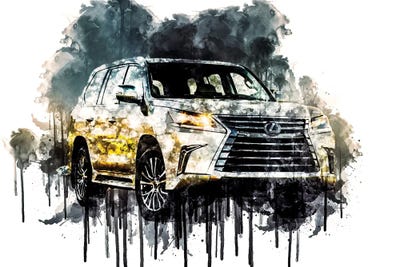 Car 2018 Lexus LX 570 Two Row by Sissy Angelastro metal wall art