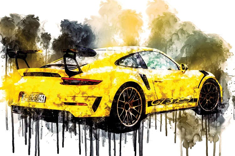 Car 2018 Porsche 911 GT3 RS Weissach Package by Sissy Angelastro wall art