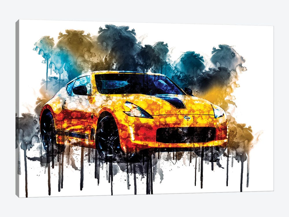 Car 2018 Nissan 370Z Heritage Edition by Sissy Angelastro 1-piece Canvas Art Print
