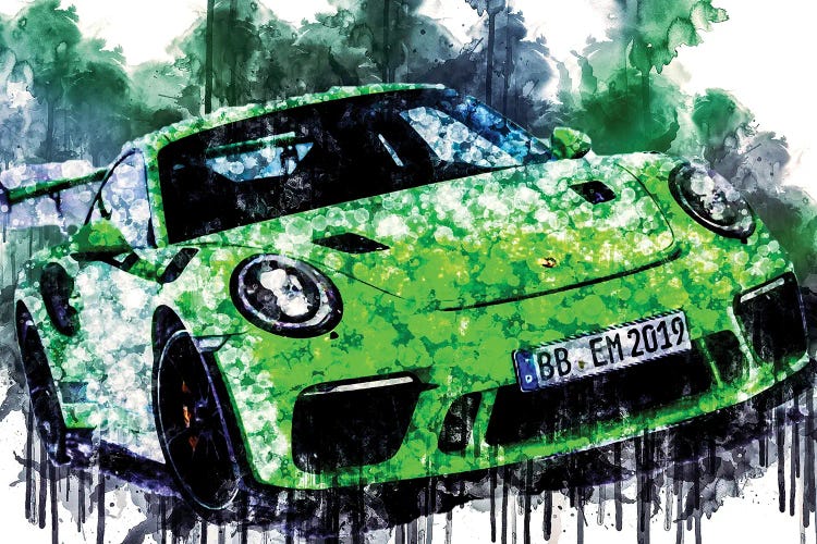 Car 2018 Porsche 911 GT3 RS by Sissy Angelastro wall art