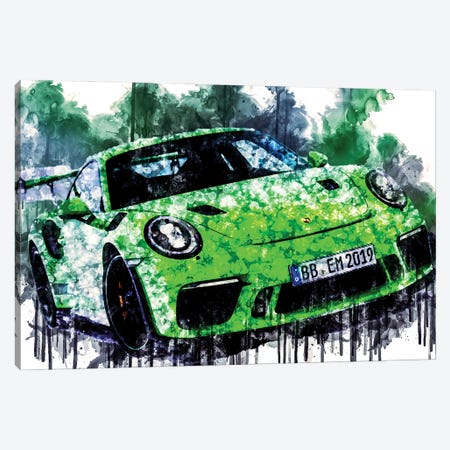 Car 2018 Porsche 911 GT3 RS Canvas Print #SSY228} by Sissy Angelastro Art Print