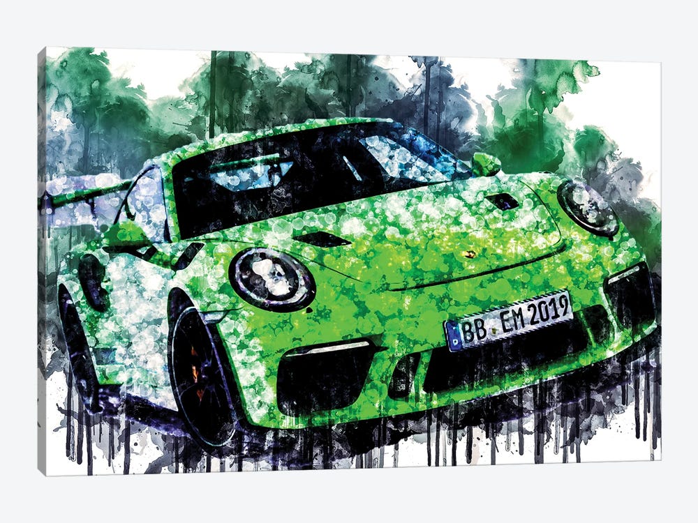 Car 2018 Porsche 911 GT3 RS by Sissy Angelastro 1-piece Art Print