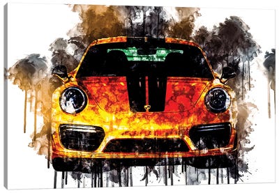 Car 2018 Porsche 911 Turbo S Exclusive Series Canvas Art Print - Porsche
