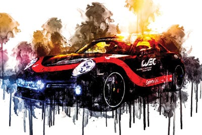 Car 2018 Porsche 911 Turbo WEC Safety by Sissy Angelastro metal wall art