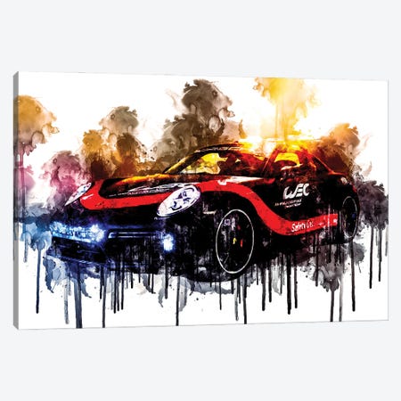 Car 2018 Porsche 911 Turbo WEC Safety Canvas Print #SSY232} by Sissy Angelastro Canvas Artwork