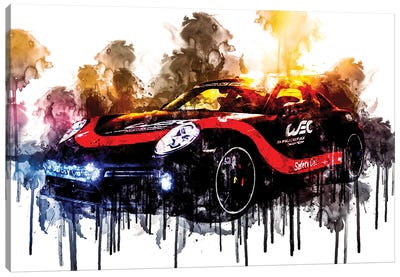 Car 2018 Porsche 911 Turbo WEC Safety Canvas Art Print