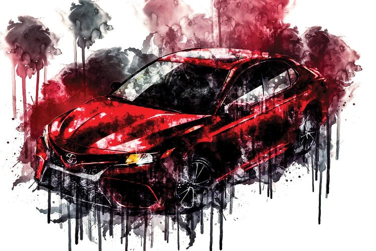 Car 2018 Toyota Camry SE by Sissy Angelastro wall art