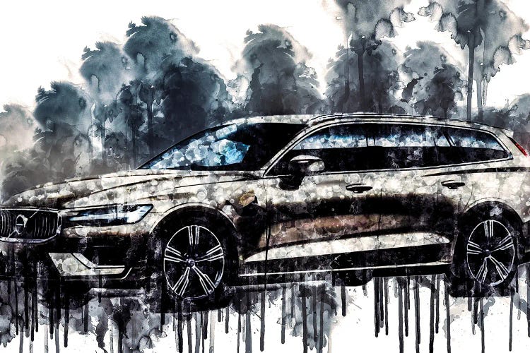 Car 2018 Volvo V60 T8 Inscription by Sissy Angelastro wall art