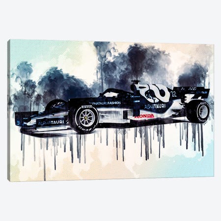 2021 Alphatauri AT02 Formula 1 Car Canvas Print #SSY23} by Sissy Angelastro Canvas Art Print