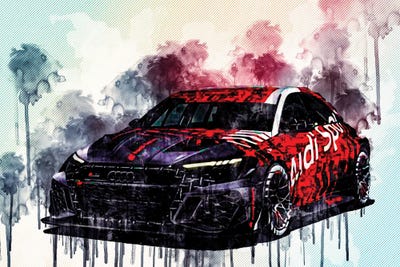 2021 Audi RS3 LMS Front View by Sissy Angelastro canvas print