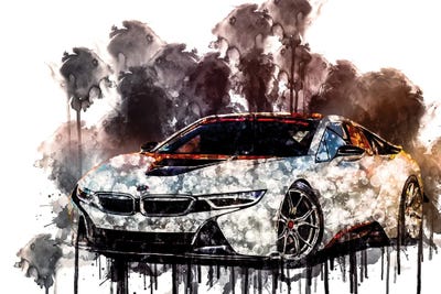 Car 2016 Vorsteiner BMW i8 V FF 103 by Sissy Angelastro framed wall art