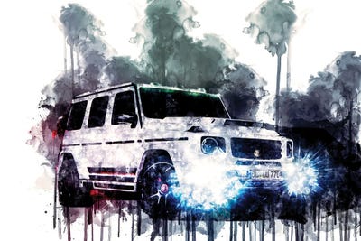 Car 2019 Mercedes AMG G63 by Sissy Angelastro framed canvas print