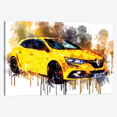 Car 2019 Renault Megane RS Cup Chassis Canvas Print #SSY242} by Sissy Angelastro Canvas Print