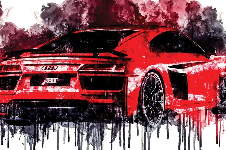 Car 2017 ABT Audi-R8 by Sissy Angelastro wall art