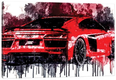 Car 2017 ABT Audi-R8 Canvas Art Print - Sissy Angelastro