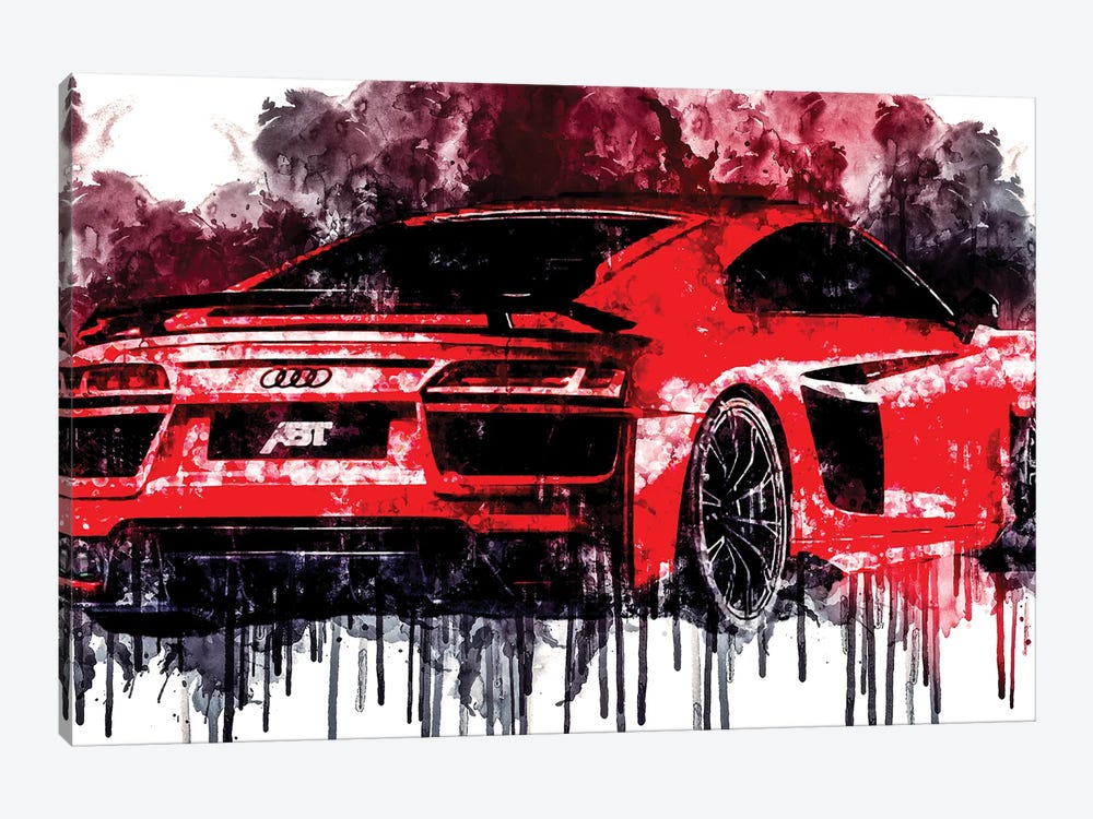 Car 2017 ABT Audi-R8 by Sissy Angelastro 1-piece Canvas Artwork