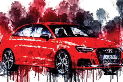 Car 2017 Audi RS3 by Sissy Angelastro canvas print