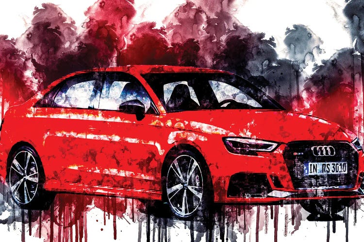 Car 2017 Audi RS3 by Sissy Angelastro wall art