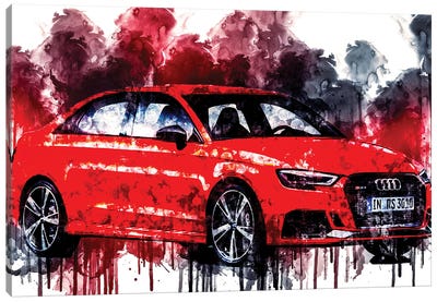 Car 2017 Audi RS3 Canvas Art Print