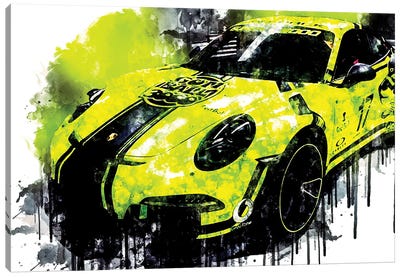 Car 2017 Black Box Porsche 911 GT3 RS Canvas Art Print - Sissy Angelastro
