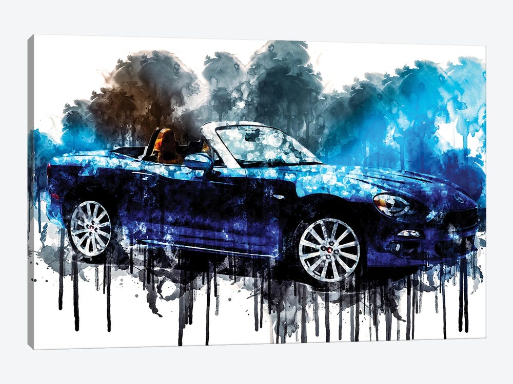 Car 2017 Fiat 124 Spider by Sissy Angelastro 1-piece Canvas Art Print