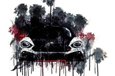 Car 2017 Fiat 124 Spider Abarth by Sissy Angelastro multi panel art