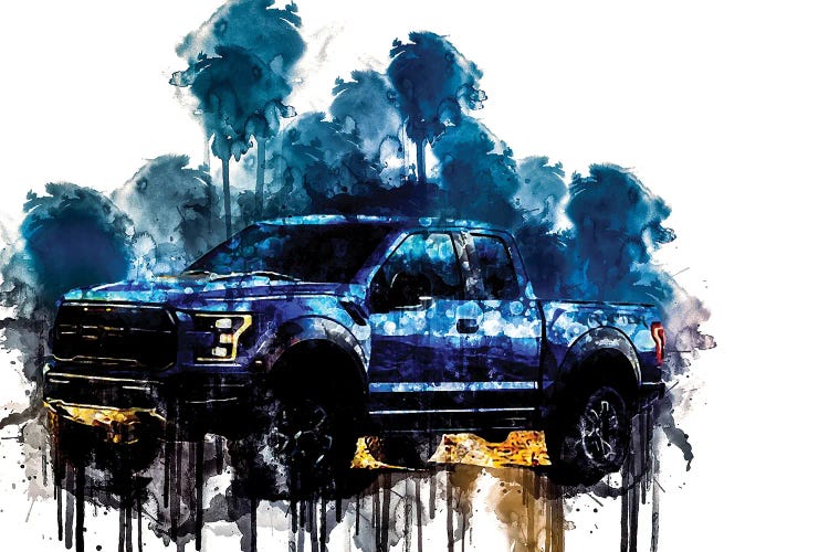 Car 2017 Ford F 150 SVT Raptor by Sissy Angelastro wall art