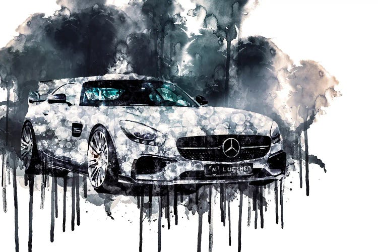 Car 2017 Luethen Motorsport Mercedes AMG GT by Sissy Angelastro wall art