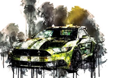 Car 2017 Ford Mustang NotchBack Design by Sissy Angelastro multi panel art