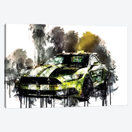 Car 2017 Ford Mustang NotchBack Design Canvas Print #SSY266} by Sissy Angelastro Canvas Wall Art