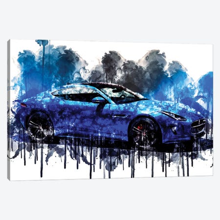 Car 2017 Jaguar F Type British Design Edition Canvas Print #SSY268} by Sissy Angelastro Canvas Print