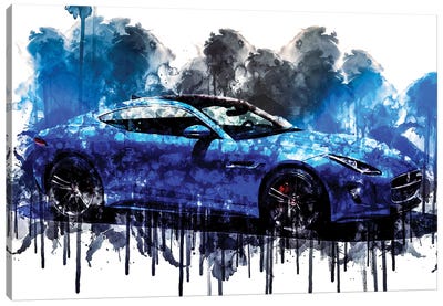 Car 2017 Jaguar F Type British Design Edition Canvas Art Print