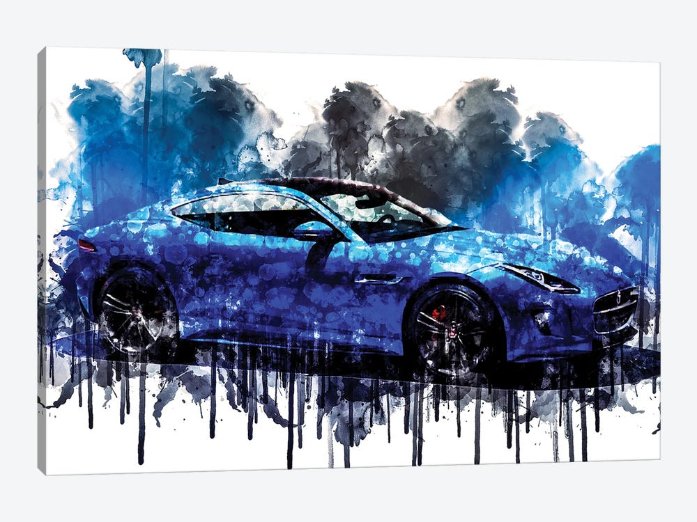 Car 2017 Jaguar F Type British Design Edition by Sissy Angelastro 1-piece Canvas Art Print