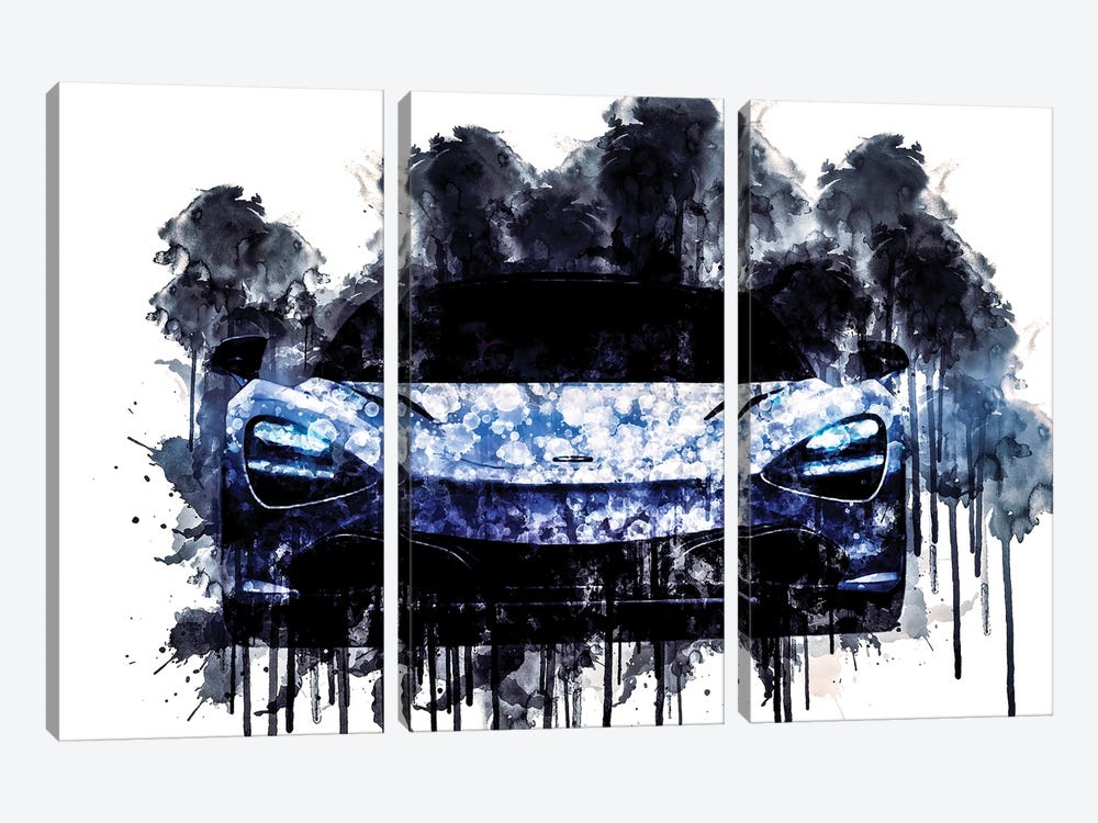 Car 2017 McLaren 720s Coupe by Sissy Angelastro 3-piece Canvas Art
