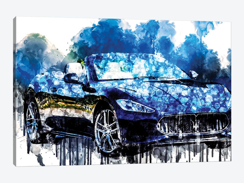 Car 2017 Maserati Grancabrio Sport by Sissy Angelastro 1-piece Canvas Art Print