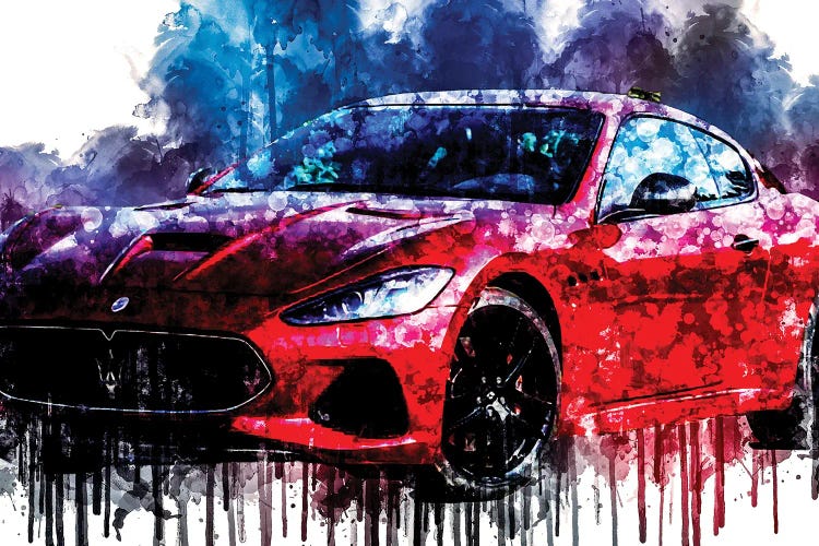 Car 2017 Maserati Granturismo MC by Sissy Angelastro canvas print