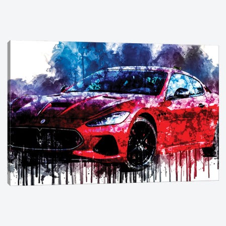 Car 2017 Maserati Granturismo MC Canvas Print #SSY272} by Sissy Angelastro Canvas Wall Art