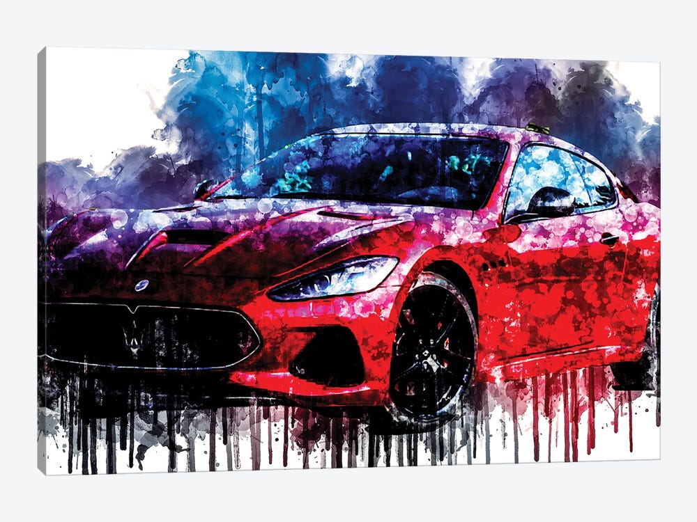 Car 2017 Maserati Granturismo MC by Sissy Angelastro 1-piece Canvas Wall Art