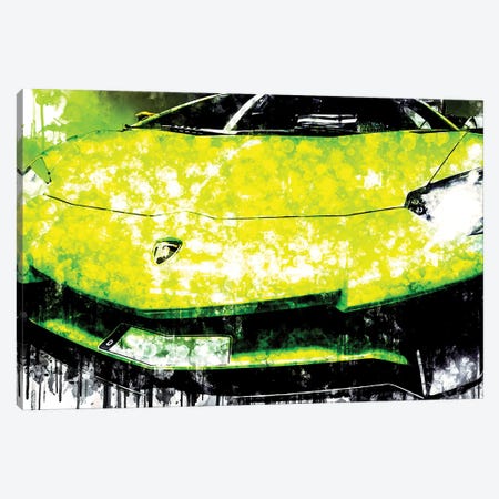 Car 2017 Mcchip DKR Lamborghini Aventador Canvas Print #SSY273} by Sissy Angelastro Canvas Wall Art